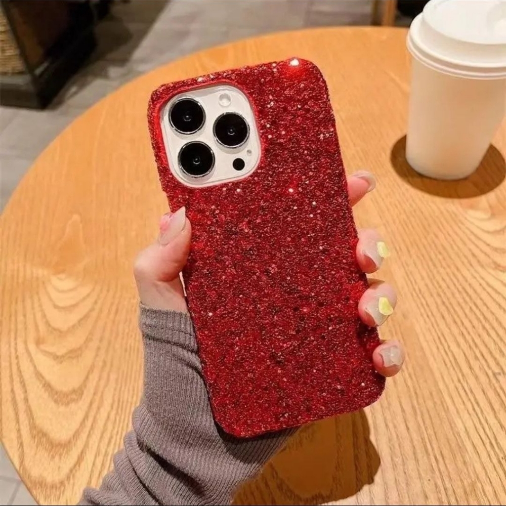 Luxury Glittering Case For iPhone 14 Pro - RED-SALE